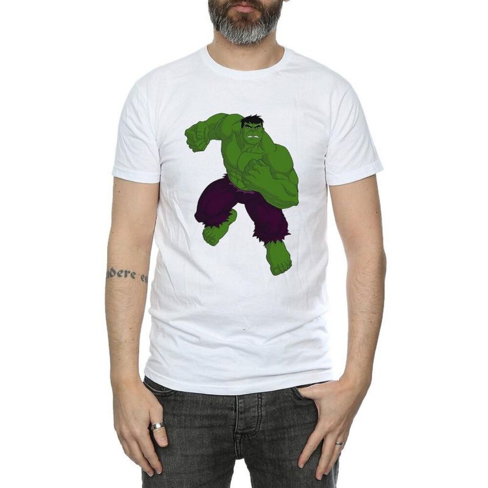 Hulk Mens Simple Cotton T-Shirt / White